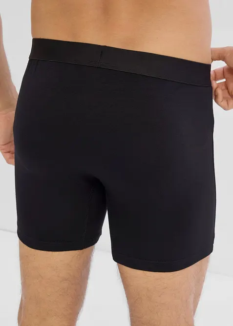 Lot de 3 boxers mi-longs coton, bonprix