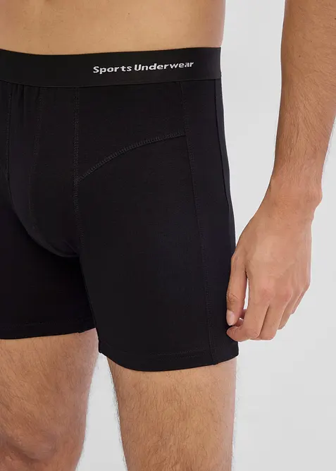 Boxershorts eng, mittellang mit Bio-Baumwolle (3er Pack), bonprix
