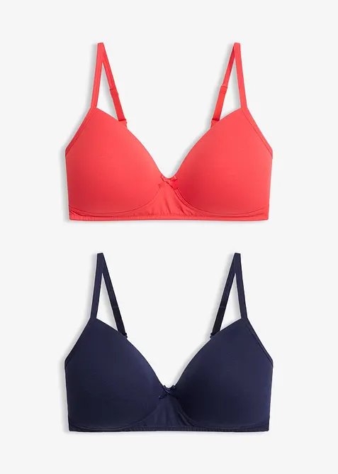 Lot de 3 soutiens-gorge coton &agrave; coques sans armatures, bonprix