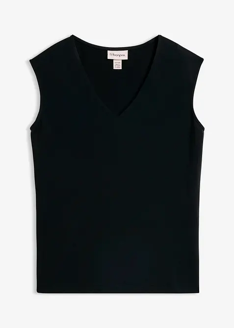 Shirt mit V-Ausschnitt mit reiner Bio-Baumwolle, bonprix