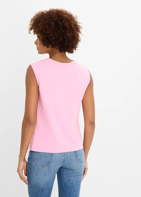 Shirt mit V-Ausschnitt mit reiner Bio-Baumwolle, bonprix