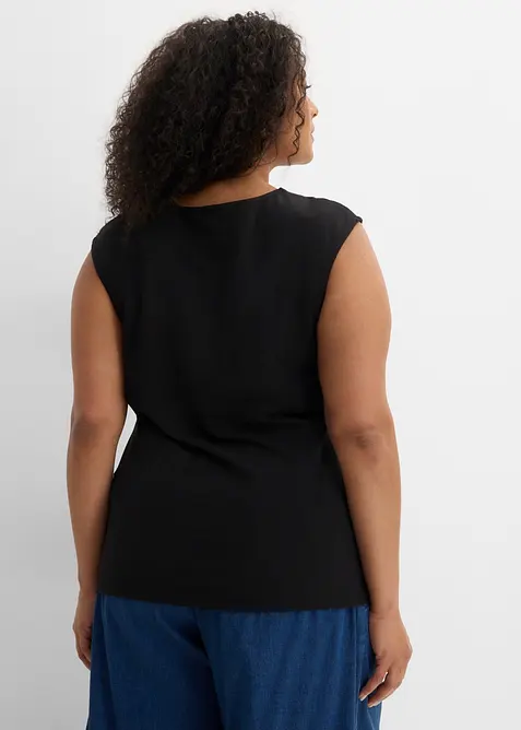 Shirt mit V-Ausschnitt mit reiner Bio-Baumwolle, bonprix