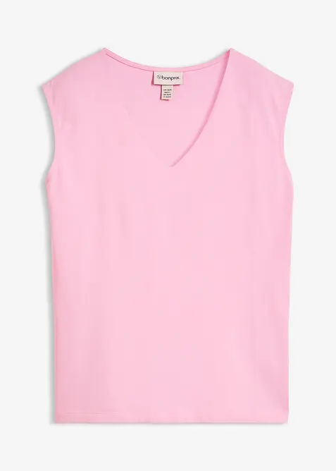 Shirt mit V-Ausschnitt mit reiner Bio-Baumwolle, bonprix