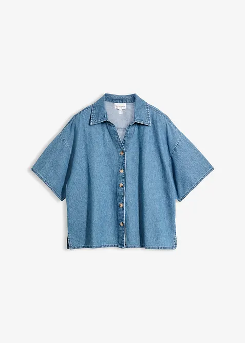 Jeans-Tunikabluse aus Bio-Baumwolle, bonprix