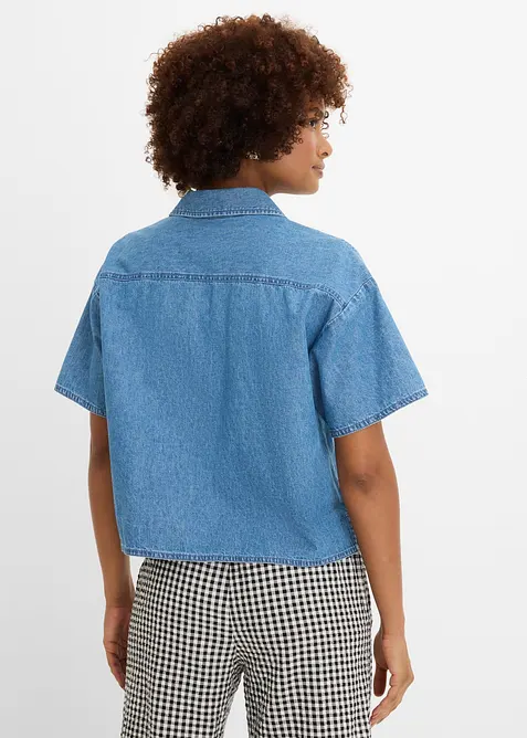Jeans-Tunikabluse aus Bio-Baumwolle, bonprix