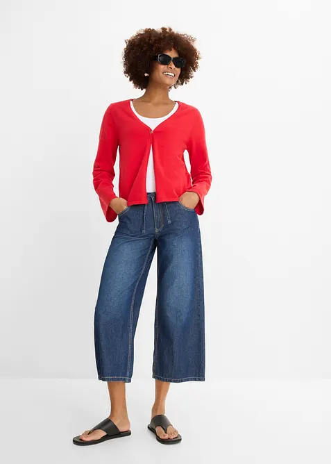 Wide-Leg-Jeans, cropped, bonprix