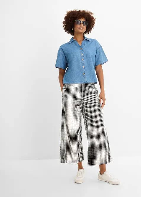 Jeans-Tunikabluse aus Bio-Baumwolle, bonprix