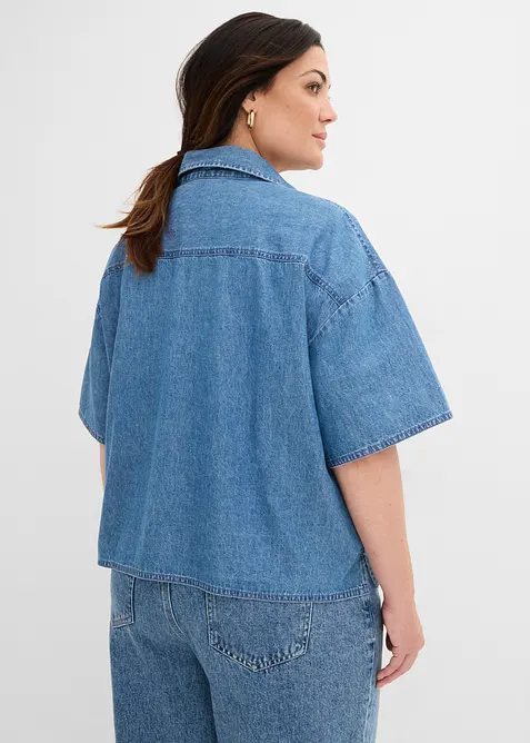 Jeans-Tunikabluse aus Bio-Baumwolle, bonprix