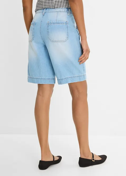 Leichte Jeans-Bermuda Mid Waist, bonprix