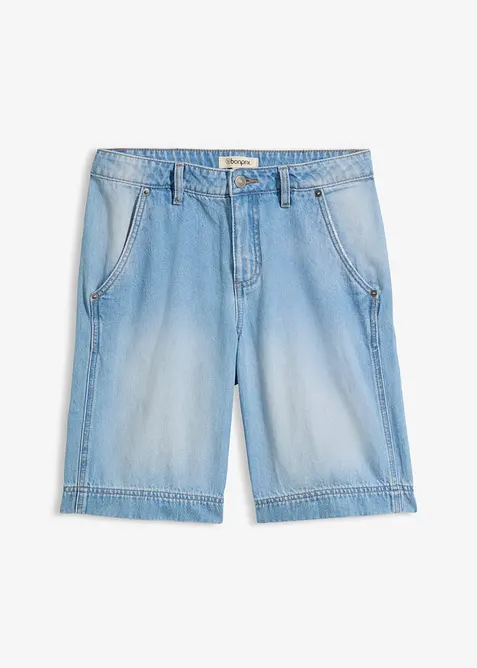 Leichte Jeans-Bermuda Mid Waist, bonprix