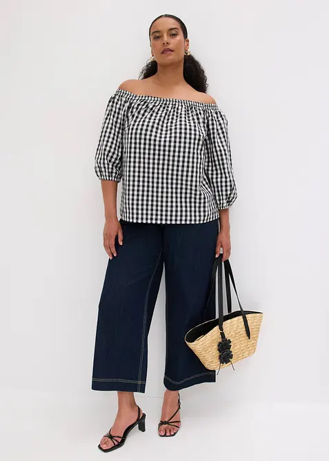 Carmenbluse aus reiner Baumwolle, bonprix