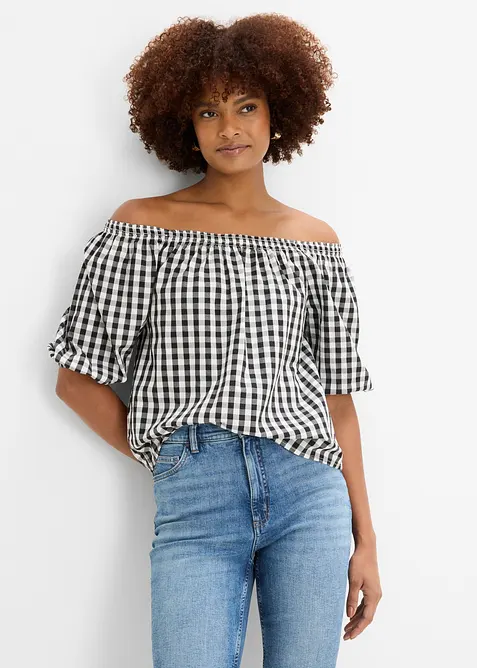 Carmenbluse aus reiner Baumwolle, bonprix