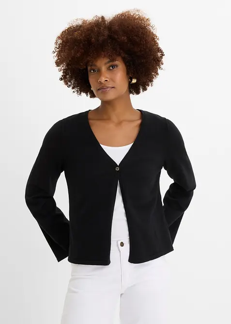 Feinstrickjacke aus Baumwoll-Mix, bonprix