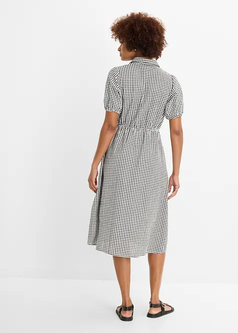 Seersucker-Midikleid aus reiner Baumwolle, bonprix