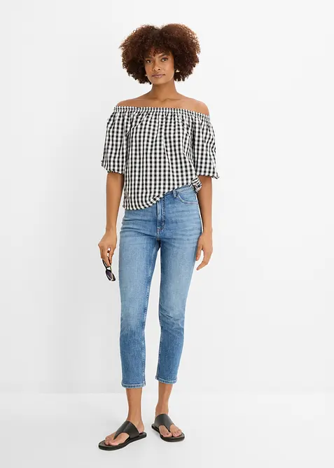 Slim-Fit-Jeans High Waist cropped, bonprix