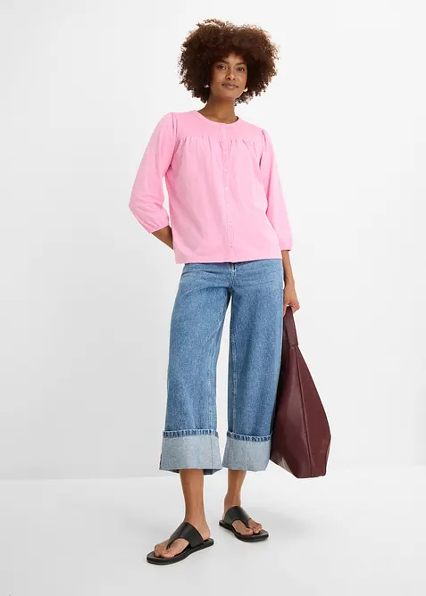Shirtbluse aus reiner Bio-Baumwolle, bonprix