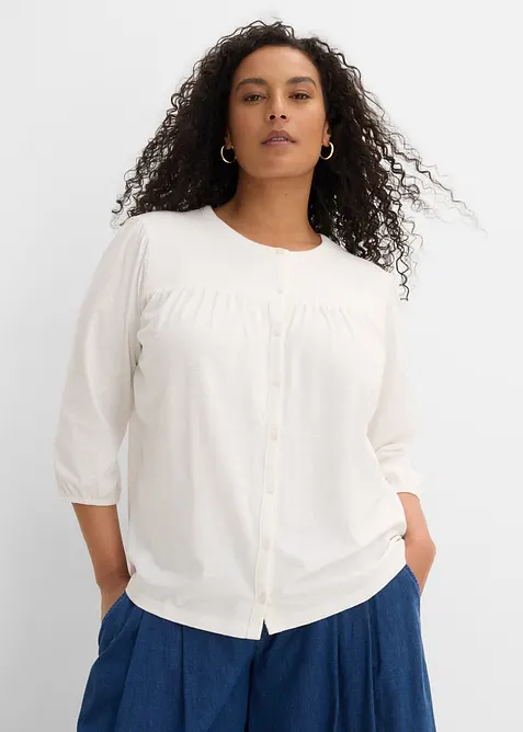 Shirtbluse aus reiner Bio-Baumwolle, bonprix