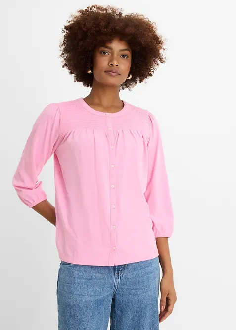 Shirtbluse aus reiner Bio-Baumwolle, bonprix