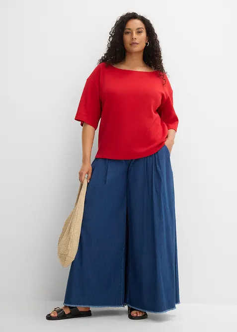 T-shirt en coton gaufr&eacute;, bonprix