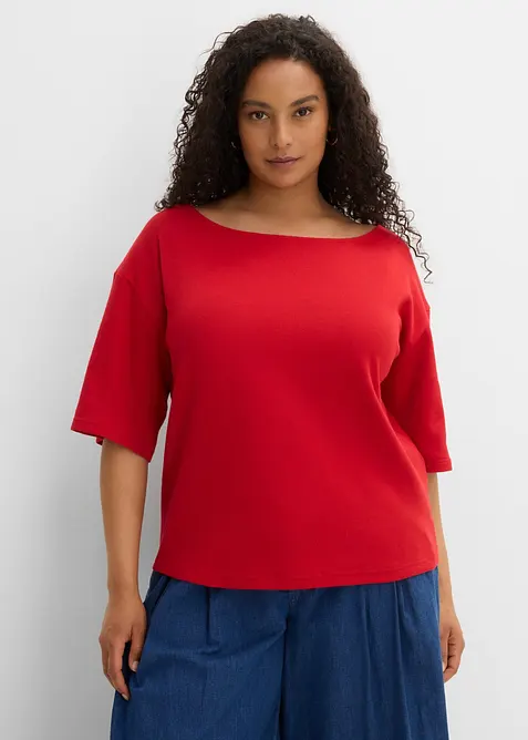 T-shirt en coton gaufr&eacute;, bonprix