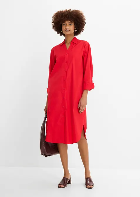 Hemdblusenkleid aus Baumwolle, bonprix