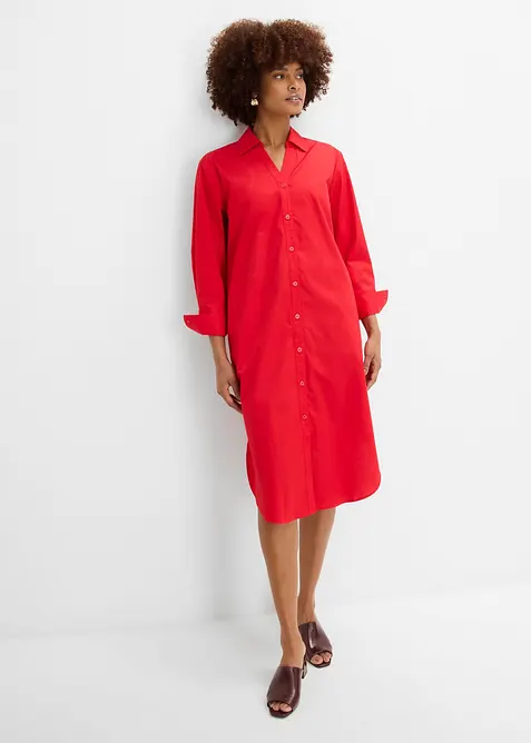 Hemdblusenkleid aus Baumwolle, bonprix