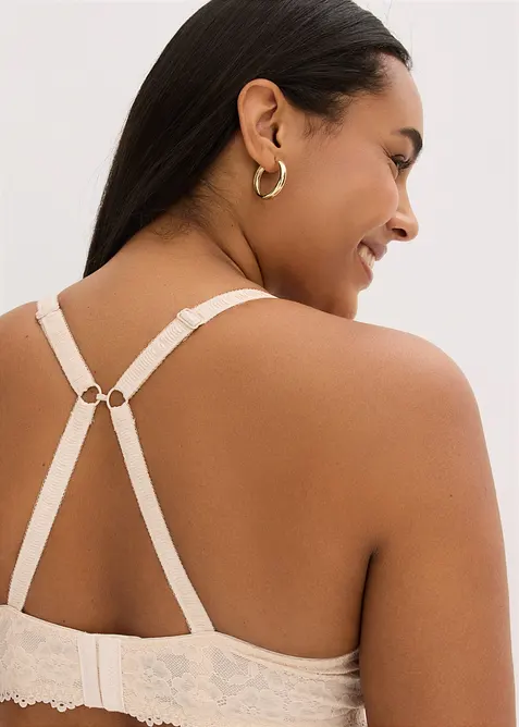 Lot de 2&nbsp;soutiens-gorge &agrave; coques et dentelle, bonprix