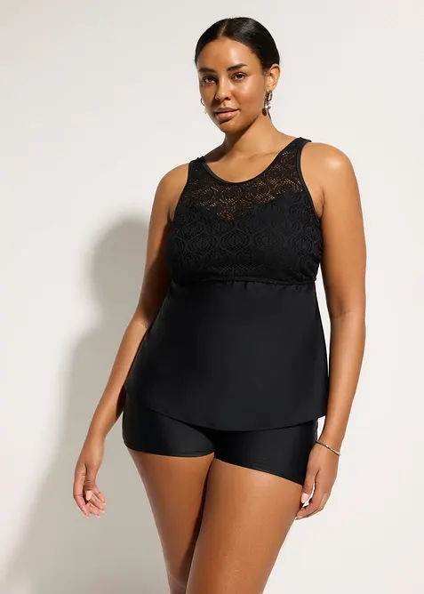 Tankini avec dentelle (ens. 2 pces), bonprix