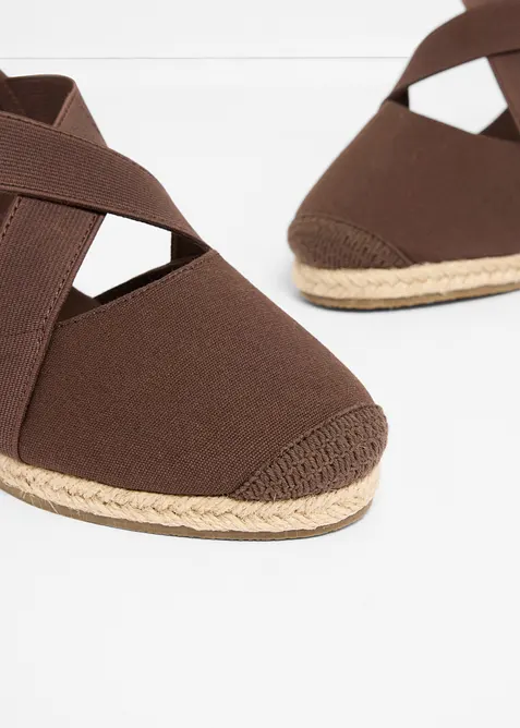 Sandales compens&eacute;es &agrave; brides &eacute;lastiques, bonprix