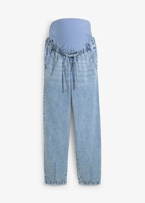 Kn&ouml;chellange Umstandsjeans aus leichtem Denim, Boyfriend Fit, bonprix