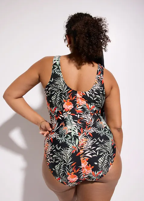 Maillot 1 pi&egrave;ce sculptant, maintien mod&eacute;r&eacute;, bonprix