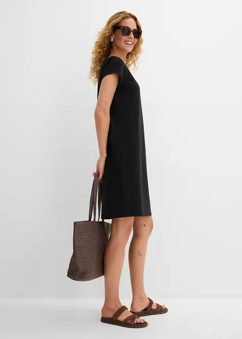Shirtkleid aus elastischem Baumwoll-Mix, bonprix
