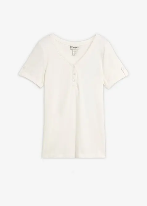 Henleyshirt aus reiner Bio-Baumwolle, bonprix