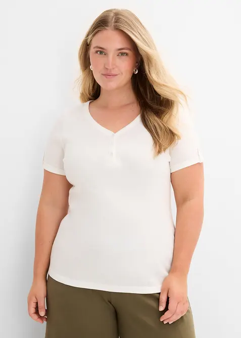 Henleyshirt aus reiner Bio-Baumwolle, bonprix