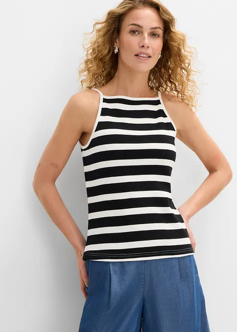 Lot de 2 tops c&ocirc;tel&eacute;s 100% coton, bonprix