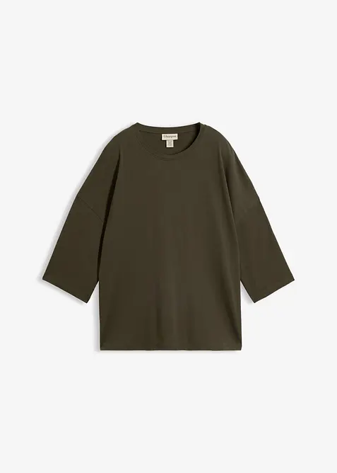 Oversize-Shirt aus elastischem Bio-Baumwoll-Mix, bonprix
