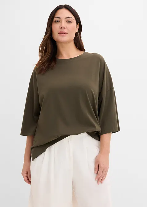 T-shirt oversize en coton extensible, bonprix