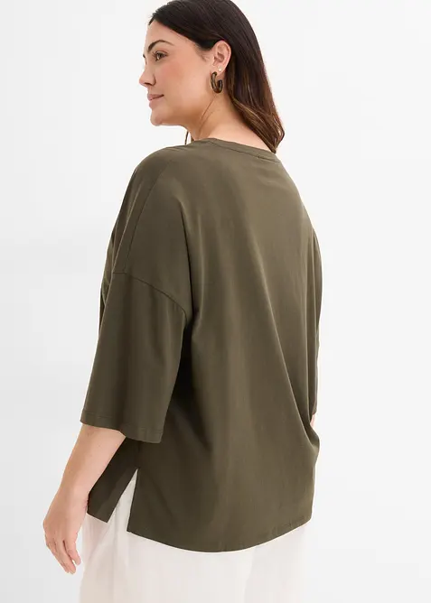 T-shirt oversize en coton extensible, bonprix