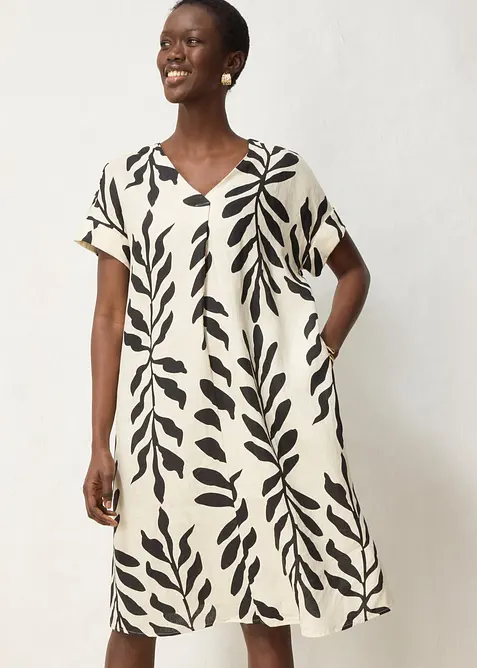 Robe caftan 100&nbsp;% lin, bonprix