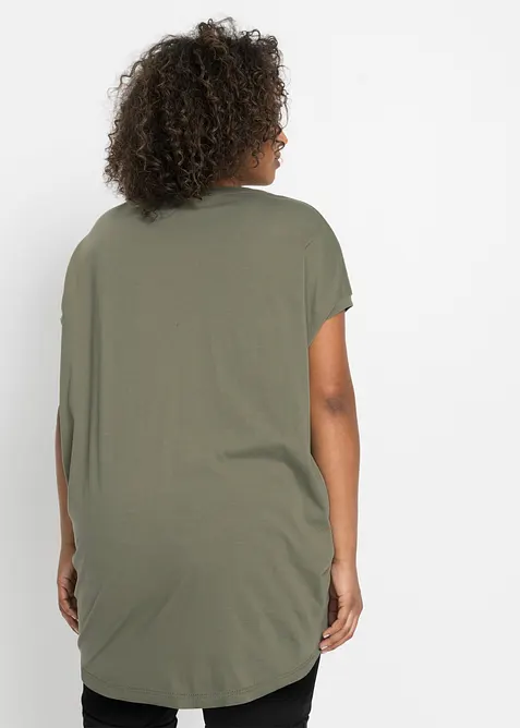 T-shirt long 100% coton, bonprix