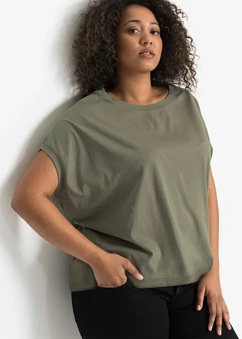 T-shirt long 100% coton, bonprix