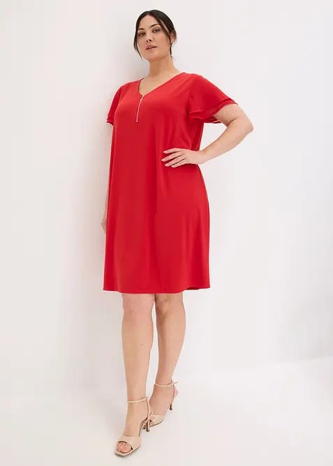 Shirtkleid mit Chiffon&auml;rmeln, bonprix