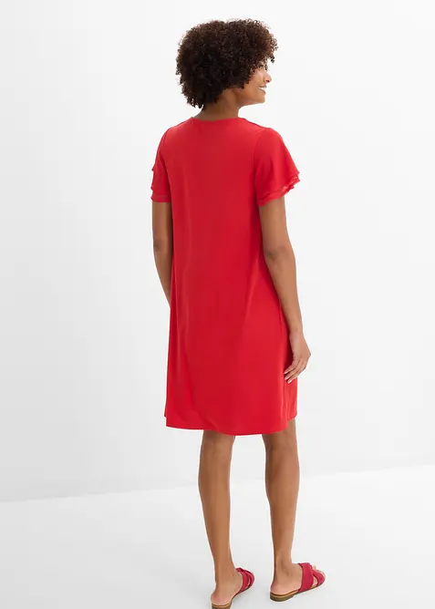 Robe en jersey &agrave; manches en mousseline, bonprix