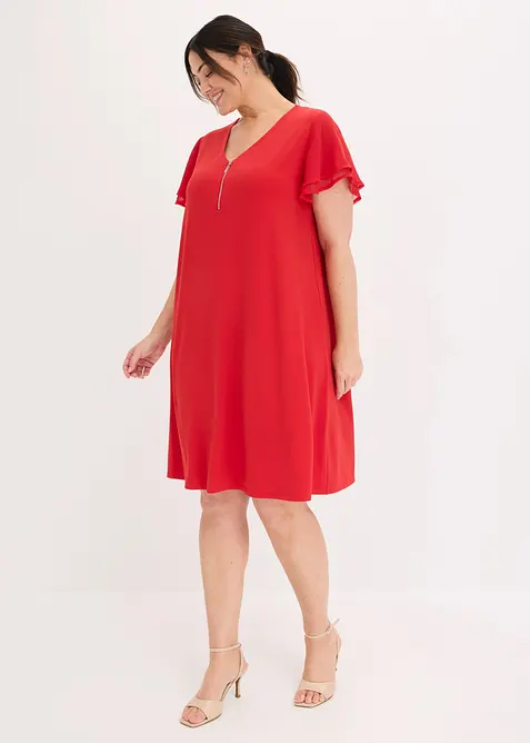 Shirtkleid mit Chiffon&auml;rmeln, bonprix