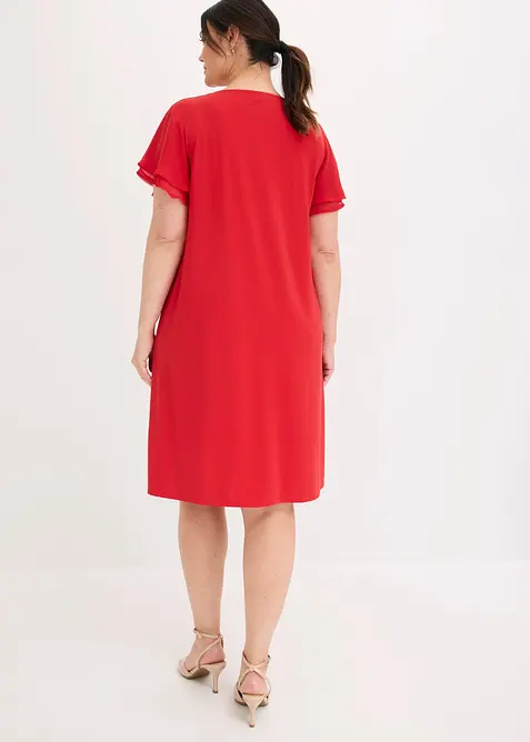 Shirtkleid mit Chiffon&auml;rmeln, bonprix