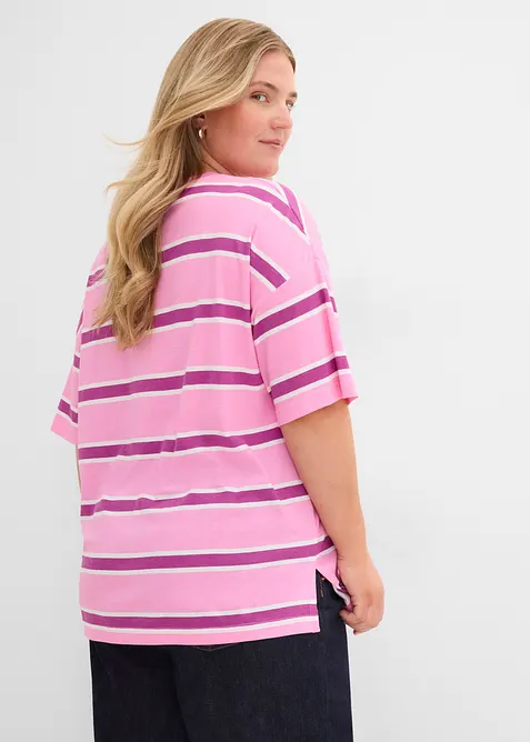 T-shirt boxy en coton et viscose, bonprix