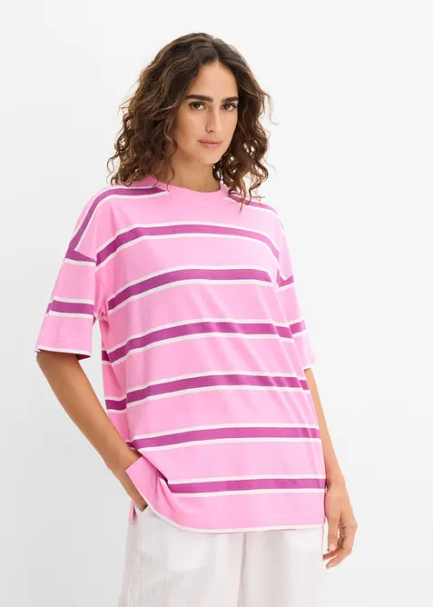 T-shirt boxy en coton et viscose, bonprix