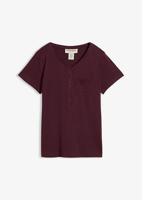 T-Shirt mit Knopfleiste, bonprix