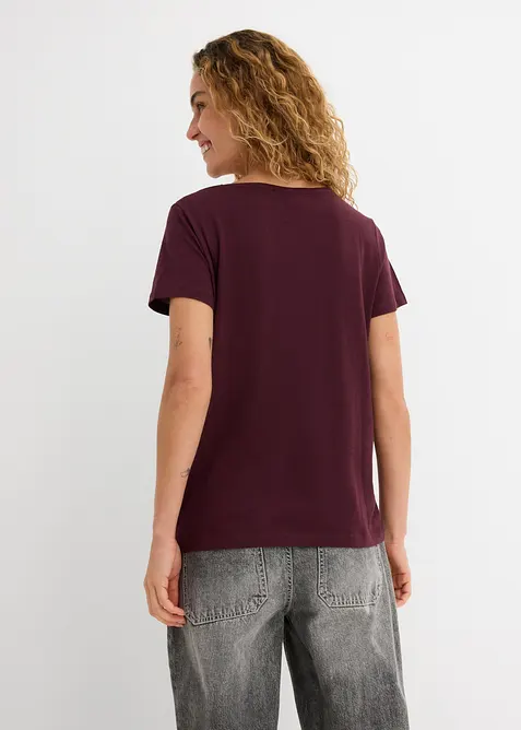 T-Shirt mit Knopfleiste, bonprix
