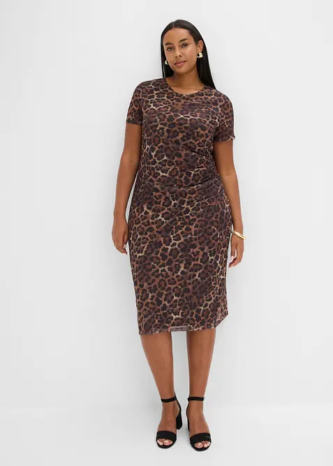 Midikleid aus softem Mesh, bonprix